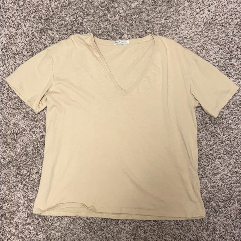 Stradivarius Basic V-neck Shirt
